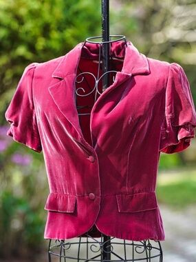 Twelfth Street by Cynthia Vincent Velvet Blazer Jacket